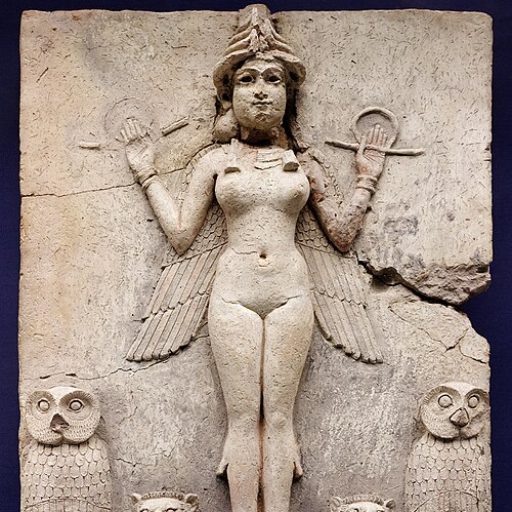 Sumerian witchcraft paganism magic Burney Relief art piece
