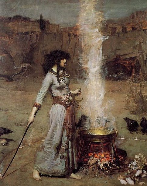 The Magic Circle Painting by John William Waterhouse - Cult of the Divine